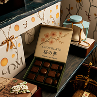 Boîte Cadeau Personnalisée de Luxe pour Chocolats, Sans Sucre, avec Poignée, en Carton Kraft Ondulé Écologique, Fermeture Magnétique, Personnalisable