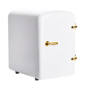 Popular 4L ABS Portable Mini Refrigerator Fridge Cosmetic Make Up Beauty Retro Compact Fridge With Bar For Car Room