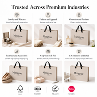 Sac fourre-tout en papier d'art mat laminé de luxe, avec logo de marque imprimé à chaud en feuille d'or, pour boutique de vêtements