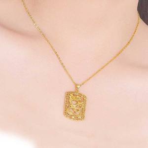 Dubai gioielli di <span class=keywords><strong>moda</strong></span> fabbrica diretta 18k 24k placcatura in oro catena da <span class=keywords><strong>uomo</strong></span> in rame portafortuna Dragon Daily Wear collana pendente - Product Image 3