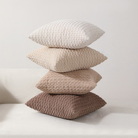 Usine promotionnelle plusieurs couleurs velours côtelé bulle Grains taie d'oreiller unie maison canapé décor coussins couverture