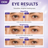 Crème Contour des Yeux Portable Anti-Poches et Anti-Cernes à la Caféine, Peptides et Céramides, Effet Éclaircissant et Raffermissant, Marque Privée, Logo Personnalisé