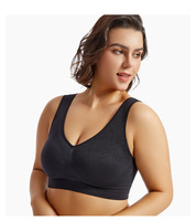 Soutien-gorge sexy respirant sans couture sans armatures rembourré avec logo brodé, lingerie mature, nouvelle collection 2025, pour adultes, grande taille XXL