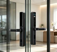 Serrure intelligente WiFi en aluminium avec empreinte digitale biométrique, mot de passe, carte-clé, application Tuya et cloud pour portes en acier/verre/laiton