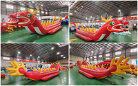 Sports nautiques robustes gonflable Double-Tube poisson volant divertissement d'été gonflable remorquable Dragon Boat