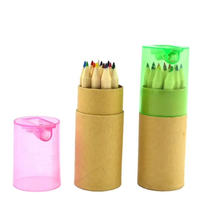 3,5 дюйма для детей от 6 до 12 лет шт. Натуральные Цветные карандаши набор с точилкой деревянные цвета карандаш мини цветные карандаши в тюбик коробка