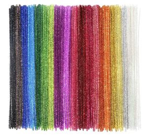 منظفات الأنابيب ، مجموعة منظفات الأنابيب اللامعة 20 لونًا من الشنيل ، مجموعة منظفات الأنابيب اللامعة 12 بوصة ، العصي الغامضة ، اللوازم الحرفية لمشاريع الحرف اليدوية الفنية التي تصنعها بنفسك - Product Image 3