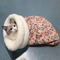Coussin pour chat en polaire corail doux et moelleux, imperméable, avec housse amovible et lavable, design durable et respirant pour la décoration de la maison