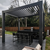 Pavillon commercial en aluminium robuste pour hôtels, restaurants, cafés, espaces événementiels, avec parois latérales amovibles, sacs de rangement, auvent imperméable