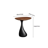 Table d'appoint créative en bois massif, style designer, haut de gamme, pour salon, petite table à thé, style minimaliste italien, artistique pour coin.
