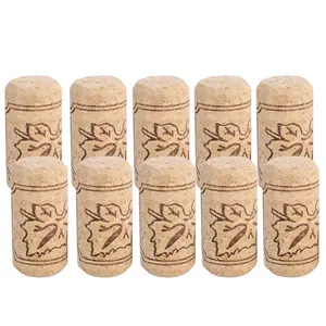 En vrac Bouchon en liège en bois personnalisé 24*40 Mm Prix compétitif Bouchon en liège de vin personnalisé Bouchons de bouteille en pierre naturelle