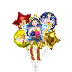 للبيع بالجملة مجموعات أزياء المرأة العجيبة المتحركة في فيلم كرتون ألومنيوم لزينة حفلات أعياد الميلاد للأطفال - Product Image 5