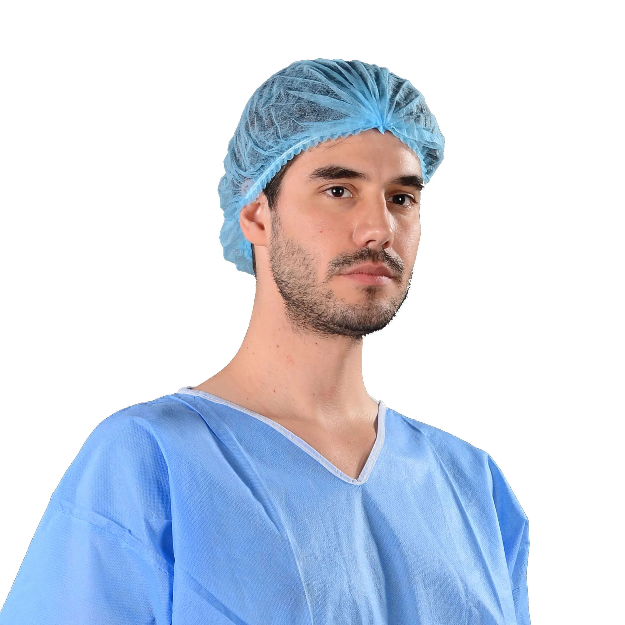 Kurzarm-Medizin uniformen Pflege-Peelings-Sets OEM-Großhandel Einweg-Vlies-Patienten-V-Kragen-Peeling-Anzug