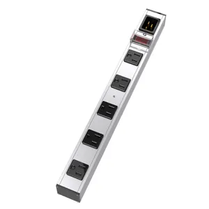 ETL Approved Aluminum Alloy Electrical Socket 8 Outlets Open End Input IEC PDU Socket