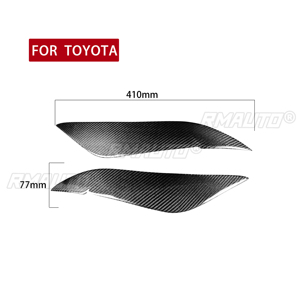 ฝาครอบไฟหน้ารถยนต์คาร์บอนไฟเบอร์แท้ 1 คู่ สำหรับ Toyota Corolla ปี 2008 2009 2010 2011 อุปกรณ์ตกแต่งรถยนต์ - Product Image 4