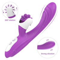 USB-Aufladbares Silikon-Zungen-Sexspielzeug für Frauen mit 360-Grad-Vibrator zur Klitoris- und G-Punkt-Stimulation