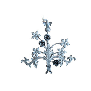 Fleurs en acier moulé décoratives en <span class=keywords><strong>fer</strong></span> <span class=keywords><strong>forgé</strong></span> pour portail, motif raisins, vente en gros - Product Image 3