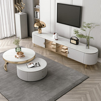 Tables basses en marbre nordique nouveaux meubles de salon canapé en métal extrémité de thé côté or luxe Tables basses en marbre modernes