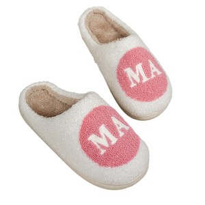 Cadeau Fête des Mères MAMA – Chaussons Chauds à Bout Ouvert pour Maman, Doux et Confortables <span class=keywords><strong>en</strong></span> Peluche pour la Maison et la <span class=keywords><strong>Grossesse</strong></span> - Product Image 5