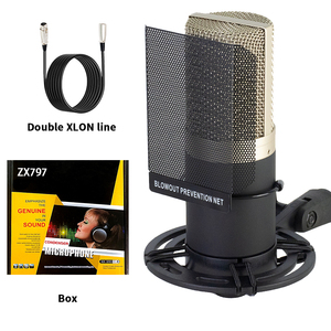Micrófono <span class=keywords><strong>de</strong></span> Condensador ZX-797 con Cable XLR, 48V, Profesional, para Grabación en Estudio, <span class=keywords><strong>Podcast</strong></span>, Transmisión en Vivo - Product Image 2