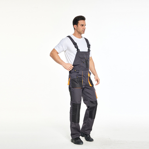 Herren-Latzhose mit mehreren Taschen, knieverstärkte, strapazierfähige Arbeitskleidung, Arbeitshose für Autoreparatur und Bauarbeiten - Product Image 3