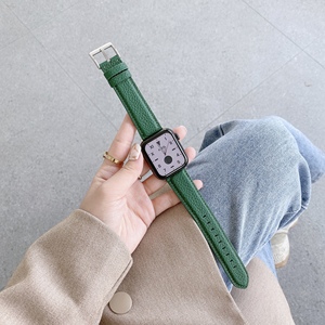 Litchi Grain bracelet en cuir véritable pour Apple Watch 38mm 40mm 42mm 44mm <span class=keywords><strong>iWatch</strong></span> <span class=keywords><strong>1</strong></span> 2 3 4 5 6 - Product Image 6