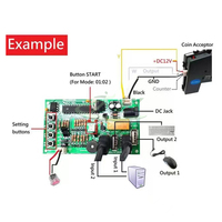 Pengontrol Timer Koin USB 4-digit JY TM-18 Tanpa Tunda, Universal, Dapat Mengontrol 2 Set Perangkat, Bahasa Inggris, 1 Koin