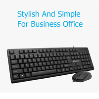 DT5100 Accessoires informatiques Vente en gros de clavier USB pour bureau d'affaires Ensemble clavier souris filaire pour la maison
