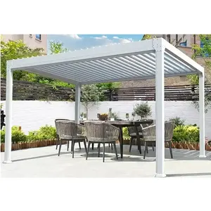Pavillon Motorisierte Aluminium Pergola für Deck Schiebedach für Garten Sonnenschutz