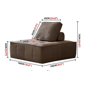 Divano Letto Minimalista a Una Piazza con Compressione Sottovuoto, Design Modulare Quadrato, Rivestimento in Tessuto per <span class=keywords><strong>Piccoli</strong></span> Appartamenti - Product Image 2