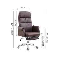 Chaise de bureau moderne de luxe en cuir pour direction, confortable, ergonomique, pour la pause déjeuner du patron et du PDG, chaise de bureau inclinable