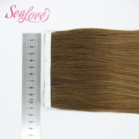 Extensions de cheveux à clipser 100% cheveux humains Remy double épaisseur couleur racine foncée personnalisable lisses qualité professionnelle salon