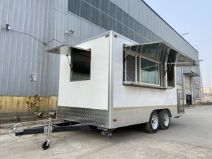 Concession Mobile Truck <b>Builder</b> Commercial Food Business Outdoor Terrace Truck Stainless Wall Inside Vendor Trailer - Product Image 2