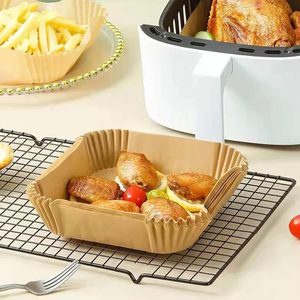 Large 9 Inch Square Air Fryer Disposable Parchment Liners Double Sided Oven Safe <b>Baking</b> Microwave Barbecue Home Kitchen - Product Image 1