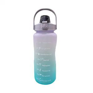प्लास्टिक की पानी की कप बड़े-क्षमता पाले सेओढ़ लिया रंग फैशन सरल पानी की बोतल पोर्टेबल विरोधी गिरावट आउटडोर खेल कप