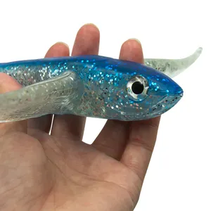 Özel ambalaj ton balığı avlama Lures BFF01 büyük Flyfish PVC silikon yem tuzlu toptan batan oyun balıkçılık Lures mücadele