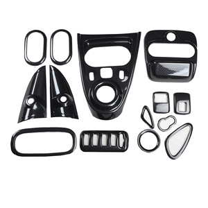 Cornice Decorativa per <span class=keywords><strong>Cambio</strong></span> <span class=keywords><strong>Marce</strong></span> <span class=keywords><strong>Smart</strong></span> 453 2015-2018, Pulsante di Controllo Luci in Fibra di Carbonio - Product Image 3