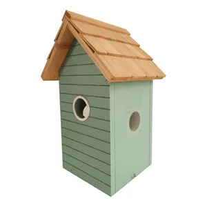 Casa da cova di uccelli in legno visibile da esterno telecamera ad alta definizione incorporata proprio marchio