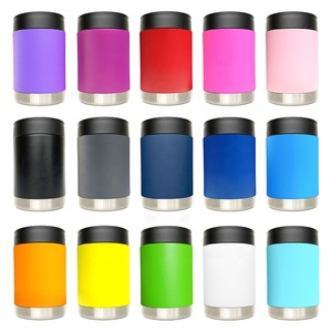 Refroidisseur de canettes en acier inoxydable 4-en-1 de 12oz, 14oz (375ml) et 16oz, isolé, pour canettes fines et courtes, pour l'Australie - Product Image 2