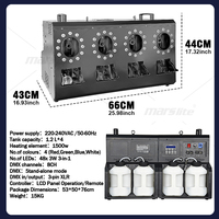 Machine à bulles de brouillard LED à 4 trous, équipement de scène sans fil DMX, machine à fumée et bulles LED 1500W pour fêtes, mariages et événements