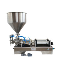 Machine de remplissage de pâte de sauce d'arachide liquide hautement visqueux de jus de miel de 2 têtes pneumatiques horizontales