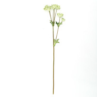 Bunga Astrantia Buatan Grosir, Bunga Masterwort Simulasi, Hijau Burgundy, Bunga Dekoratif untuk Rumah dan Rumah Pertanian