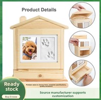Urna de Madera Maciza de Pino para Cenizas de Mascotas, Funeral Digno con Toque Personalizado, Incluye Marco para Fotos - Ataúd de Calidad para Mascotas
