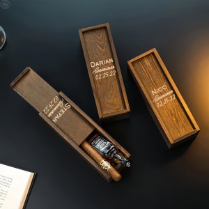 Hộp đựng rượu gỗ sang trọng giá rẻ, hộp gỗ để đồ cá nhân, 1 cái, hộp rượu gỗ cá nhân hóa - Product Image 1
