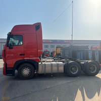Camion tracteur d'occasion Sinotruk Howo T7H 6x4 540HP, couleur rouge, pour le transport de conteneurs et de marchandises lourdes