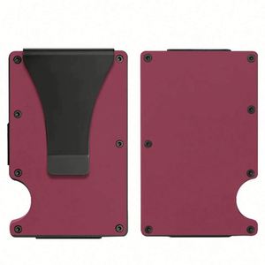 OEM ODM Custom RFID Blocking <b>Passport</b> Credit Card Holder PU Leather Minimalist Metal <b>Wallet</b> No Closure Multi-Function Laser - Product Image 5