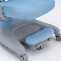 Chaise d'étude ergonomique moderne en plastique pour enfants, avec double soutien dorsal, repose-pieds et hauteur réglable pour la maison, l'école et la chambre.