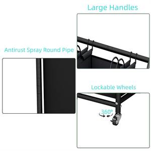 Vente en gros d'articles ménagers, panier à linge à 3 compartiments avec roulettes robustes verrouillables, panier à linge sale, chariot à linge - Product Image 5