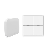 12 Scene 4 Gang TuYa Smart Home ZigBee Scene Switch Wireless Wall Button Scene With Stickers