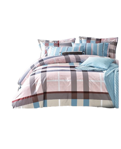 ชุดเครื่องนอนผ้าฝ้ายควีน100% สุดหรู880TC 5ชิ้นเครื่องนอนที่ทันสมัยนุ่มระบายอากาศและทนทานพร้อมปลอกหมอนและหมอนข้าง - Product Image 1